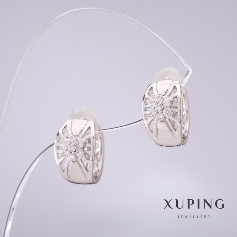 עגילים Xuping 13x8mm רודיום