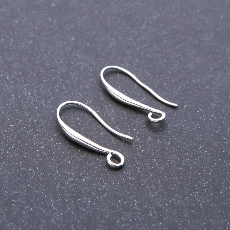 עגילי וו 2x19mm בצבע «כסף» צמד