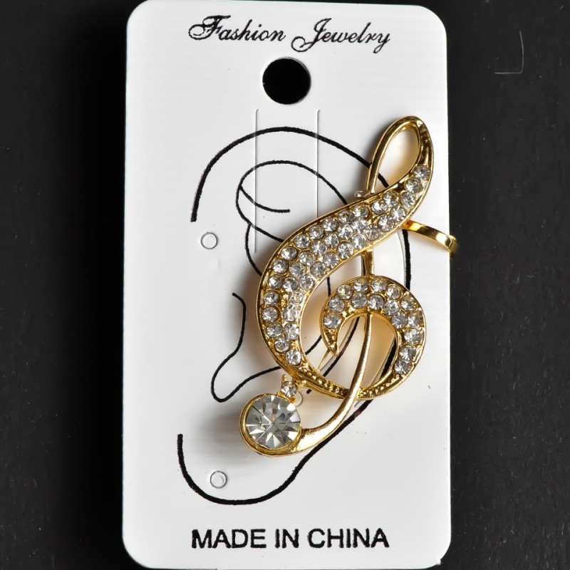 עגילי קאפ לאוזן, אורך 47 מ״מ מתכת צהובה