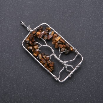 תליון «עץ האושר» מעין הטייגר, קוטר 36×73 מ״מ