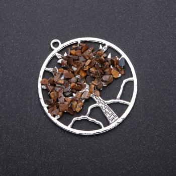 תליון «עץ האושר» מעין הטייגר, קוטר 57 מ״מ