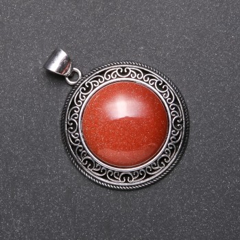 תליון «טיאן-שאן» 38×52 mm אבנטורין חול זהוב