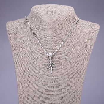 תליון «גולגולות» 20×44 מ״מ על שרשרת, אורך 55 ס״מ