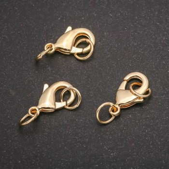 אבזם קרבינר 11×19 מ״מ מתכת זהובה