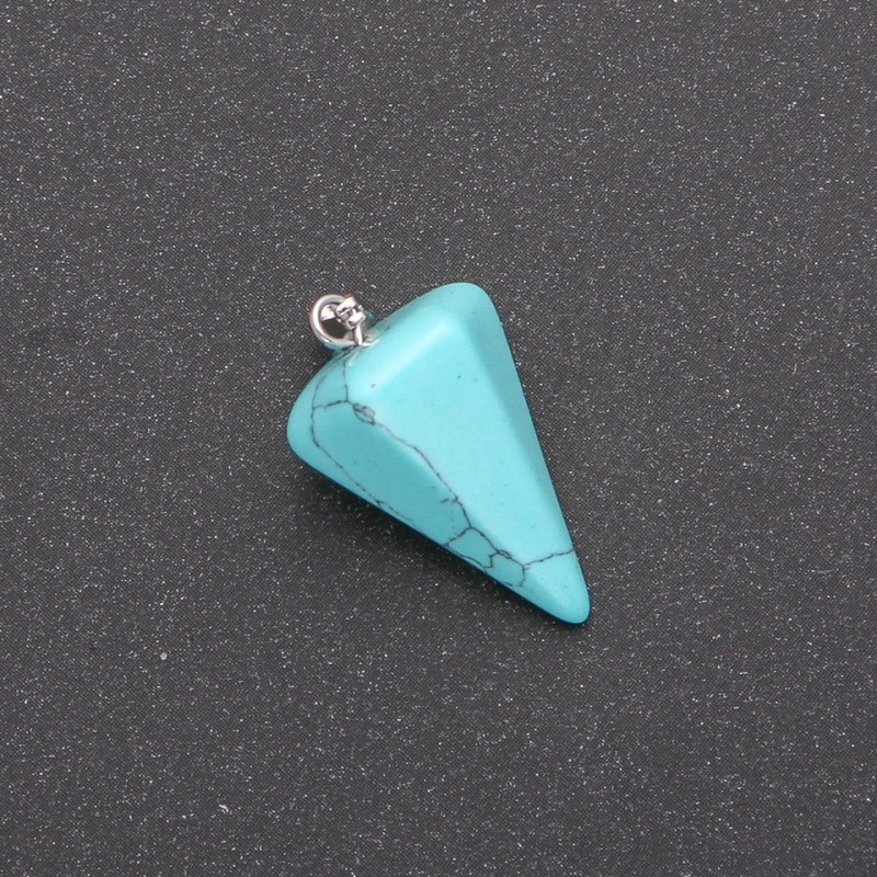 תליון 'פנדולט' מטורקיז ירקרק 14×22×30 mm