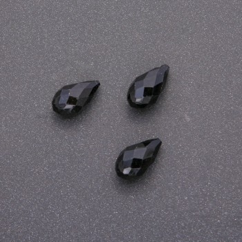 חרוז-תליון אגט בצורת טיפה מחוספנת 10×18 מ״מ