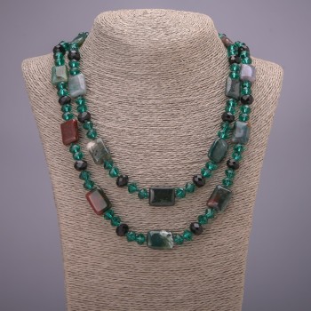 הנחה: שרשרת ארוכה «הקונסטלציה של אוריון» מאבן יאשמה, «קריסטל צ'כי», אורך 120 ס״מ