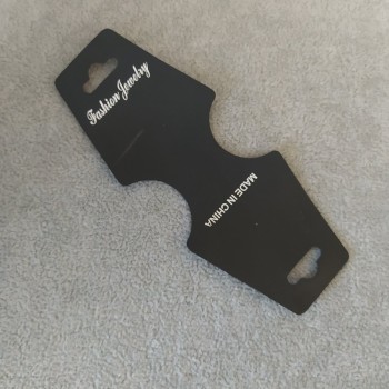 לוח תצוגה לתכשיטי שחור 5×12,5 ס״מ מפלסטיק 200 יח׳ / חבילה