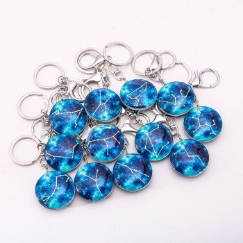 מחזיקי מפתחות מזלות זוהרים לאור, סט של 12 יחידות, מחיר לאריזה, אורך 10 ס״מ