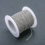 שרשרת לתכשיטים על סליל (אביזרים), עובי 1.2 mm ±, אורך 18 m ±, מתכת אל-חלד