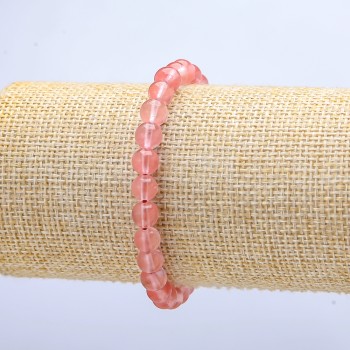 צמיד גומי לחלצידון מלאכותי, חרוז חלק, קוטר 6± מ״מ, אורך 18 ס״מ+