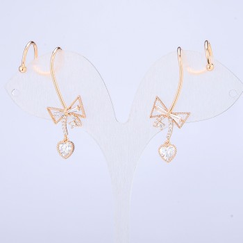 קאף Xuping מצופה זהב 18K עם זרקוני לבנים, אורך 40 מ״מ +