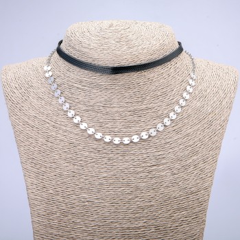 צ'וקר Xuping עם רודיום וחוט, עובי 5.5 מ״מ + -, אורך 31–39 ס״מ +