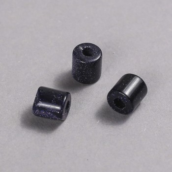 חרוז פנדורה אבן אוונترין כחול חול ליל קהיר 9×9 מ״מ, קוטר חור 3.5 מ״מ +