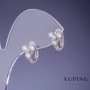 עגילים Xuping משולשים עם קריסטלים לבנים