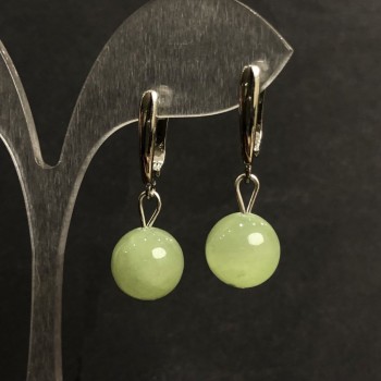 עגילי אוניקס, קוטר 12 מ״מ ±, אורך 35 מ״מ ±, מתכת כסופה