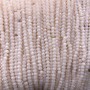 חרוזי קריסטל צ'כי על חוט בצבע אפרסק מאט, מחורצים, בצורת רונדל, קוטר 3×2.5 מ״מ, אורך 36–38 ס״מ + -