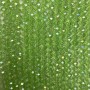 חרוזי קריסטל צ'כי ירוקים בהירים על חוט שקופים עם ציפוי בנזין, רונדלים חתוכים, קוטר 8×6,5 מ״מ, אורך 40-4