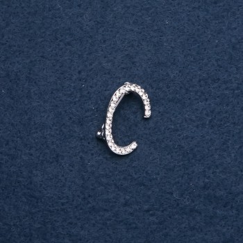 סיכה לאות ראשית «ס» 26×18 מ״מ בצבע כסף