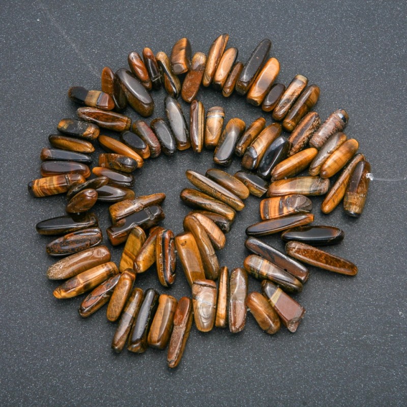 חוט אבן טבעית מעין האריה – שבבי 'מחט', קוטר 18×6 מ"מ, אורך 40 ס"מ +