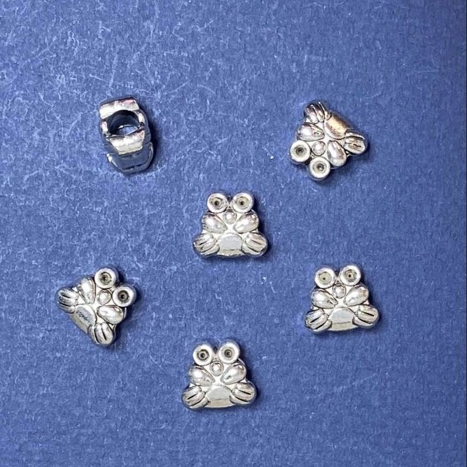 אביזרי חרוז פנדורה קריט 12×10, קוטר 5 מ״מ, אריזה 20 גרם, ±9 יח'