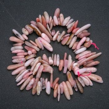 חוט מאבן האופל הטבעית בצורת שבב «מחט», קוטר 18×6 מ״מ, אורך 41 ס״מ +