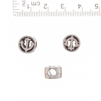 אביזרי חרוז פנדורה «אנקר בתוך טבעת» ב-10 מ״מ, קוטר 5 מ״מ, משקל 20 גרם, ±9 יחידות