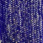 חרוזי קריסטל צ'כי על חוט, בצבע כחול עם גוון «בנזין» «רונדל מחוספס», קוטר 8×6 מ״מ, אורך 40–42 ס״מ+