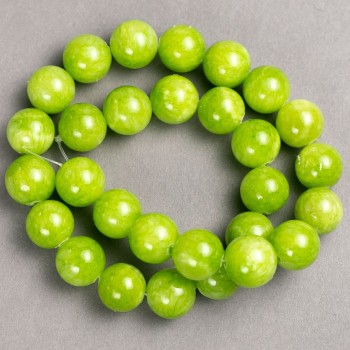 חרוזי אוניקס (אקריל מלאכותי) על חוט דק, כדור חלק, קוטר 14.5 מ״מ, אורך 40 ס״מ