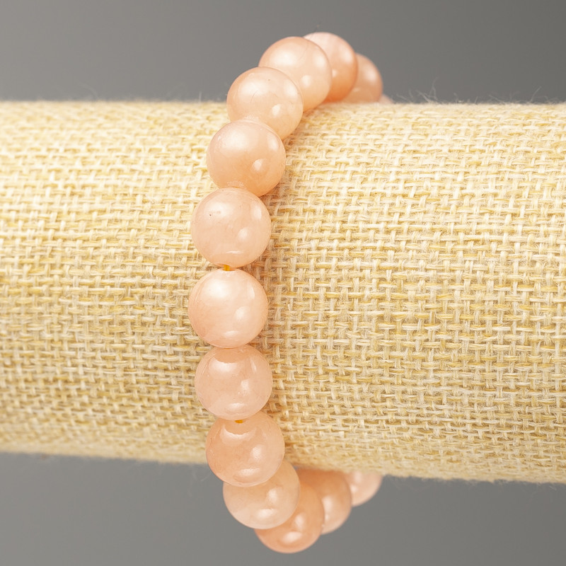 צמיד אלסטי מסלניט (אקריליק סינתטי), חרוזים חלקים בקוטר 10 מ"מ ±, אורך 18 ס"מ ±