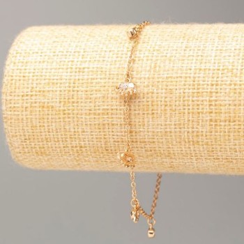 צמיד Xuping בזהב מצופה 18K עם זירקונים