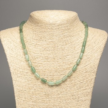 שרשרת חרוזי נפריט טבעי אבן חלקה בצורת צילינדר, קוטר 10×6 מ״מ, אורך 50 ס״מ +