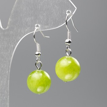 עגילים אוניקס (אקריל סינתטי) כדור חלק, קוטר 12.5 מ״מ, אורך 3.5 ס״מ