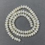 חרוזים פרלמוט אבן טבעית רונדל חלק, קוטר 6x4mm+-, אורך 40cm+- על חוט