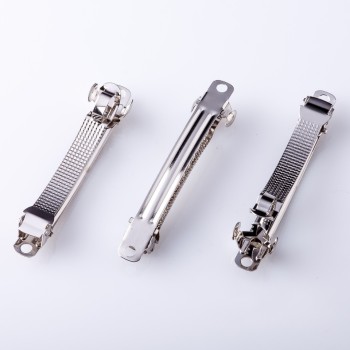 מחיר ליחידה / אריזה של 10 יחידות. בסיס לסיכת שיער «2 לחיצות» 6 ס״מ