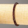 צמיד גרנט אבן טבעית רונדל מגולף, קוטר 5×3.5 mm ±, אורך 18 cm (אלסטי)