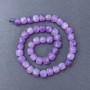 חרוזים מאמטיסט לבנדר טבעיים בצורת קוביה מחוספסת על חוט, קוטר 9×9 מ״מ, אורך 38 ס״מ