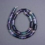 חרוזי פלואוריט מאבן טבעית, צילינדר, קוטר 16×8 mm ± על חוט, אורך 40 cm+