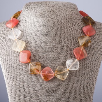 שרשרת חלצדון בצורת יהלומים, אורך 45 ס"מ, קוטר 20×20 מ"מ