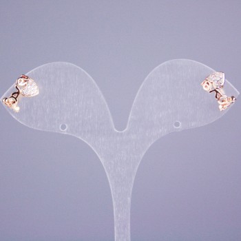 קאף Xuping ציפוי זהב 18K סטרזים לבנים אהבה 10×8 מ״מ