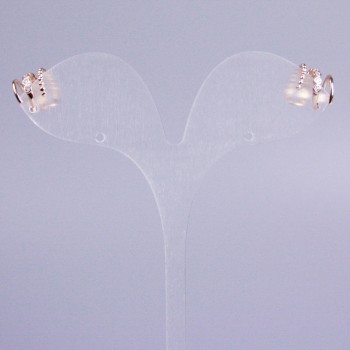 עגלי קאף משולשים Xuping – ציפוי זהב 18K, קריסטלים לבנים 10×8 מ"מ +