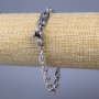 צמיד-שרשרת «גריזון» מתכת כסופה 35×8,5 מ"מ, עובי 6, אורך 21 ס"מ +