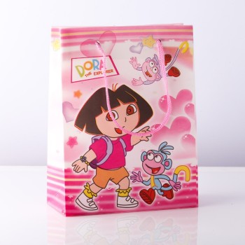 שקית מתנה לילדים (פלסטיק) DORA (דורה) אריזה 6 יחידות