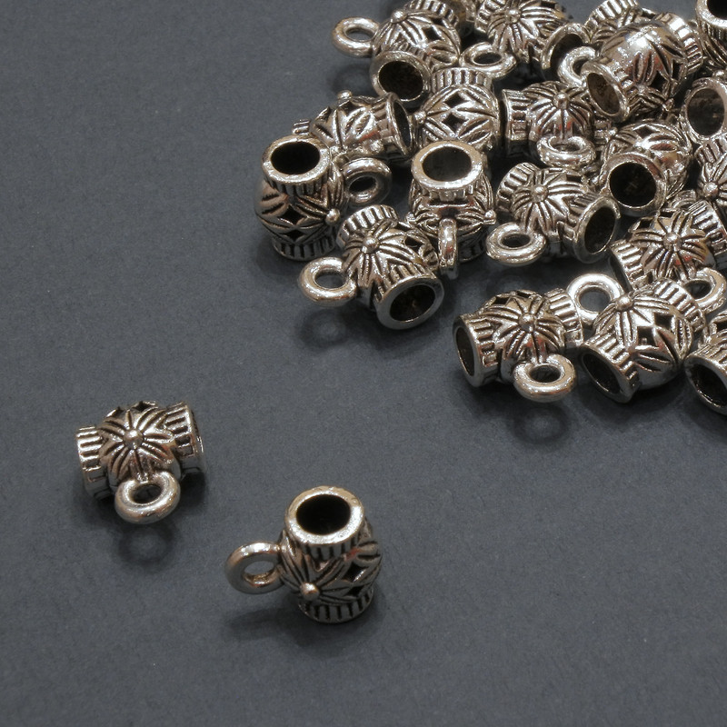 מחזיק בייל, קוטר 6×8 מ״מ, פתח בקוטר 3 מ״מ, אריזה 20 גרם ± 25 יחידות (+-)