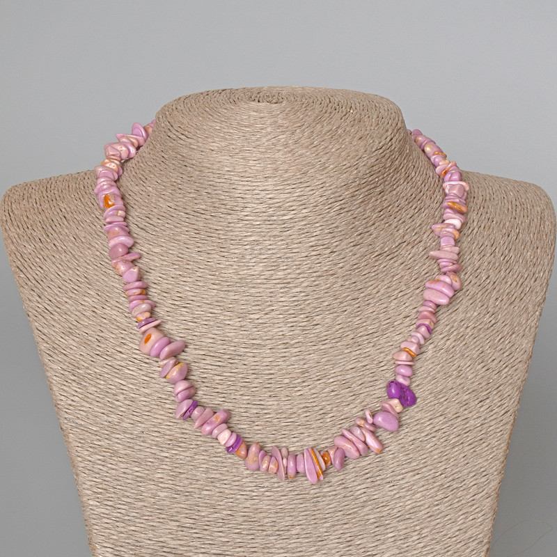 שרשרת מפוספוסידריט מלאכותי שבב 9×3 מ״מ + -, אורך 47 ס״מ +