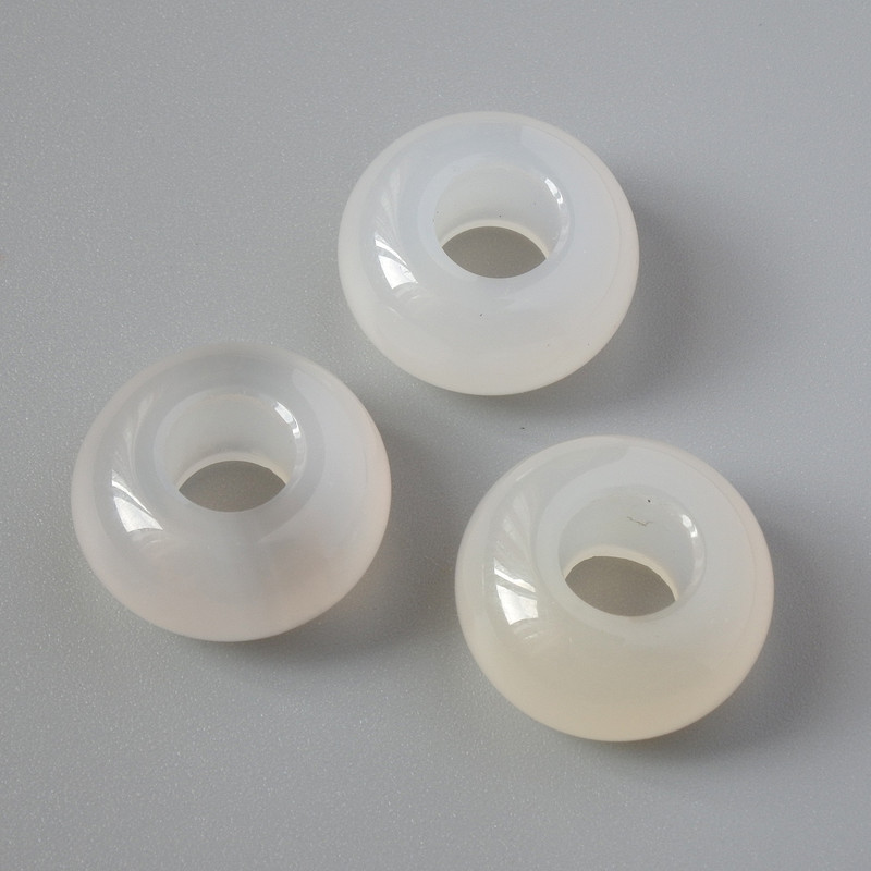 חרוז פנדורה מאגט מעושן, אבן טבעית, קוטר 14×7 מ"מ, קוטר חור 5.6 מ"מ+