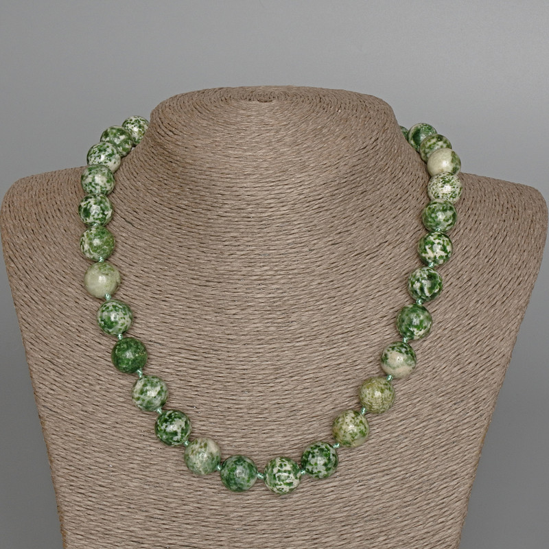 שרשרת מאגט מוס (בודד) חרוז חלק בקוטר 13 מ"מ, אורך 51 ס"מ