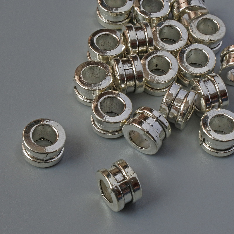 אביזר חרוז-הכנסה, קוטר 8×5 מ"מ, פתח כ-4.5 מ"מ, אריזה 19 יחידות, 20 גרם