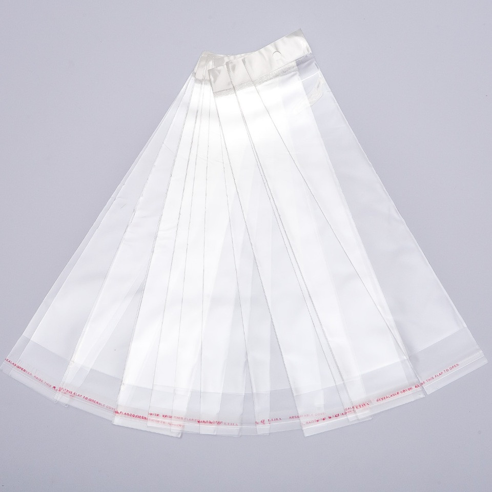 שקית אריזה מדבקת עצמית 7×31,5 ס״מ 100 יחידות