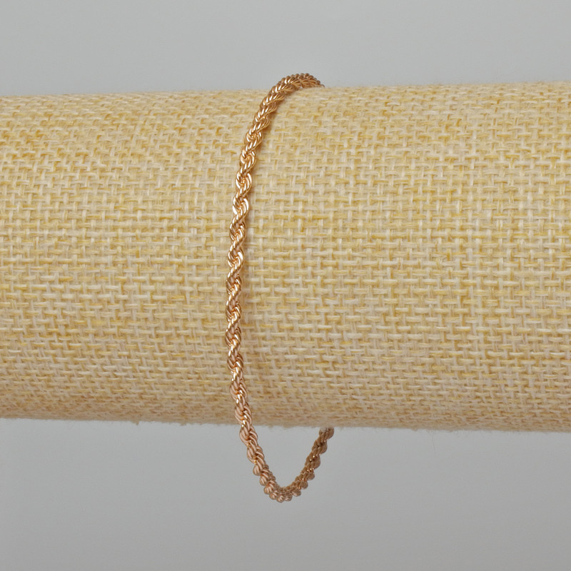 צמיד Xuping זהב מצופה 18K, אורך 19 ס״מ, עובי 2.5 מ״מ+